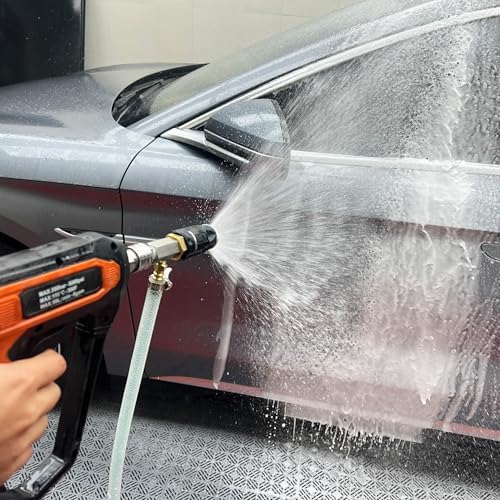 FIXFANS Pressure Washer Long Range Nozzle 5-6.5 GPM with 45 FT Braid Hose - Image 6