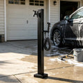 Outdoor Yard Hydrant Floor-Mounted Water Column Dual Outlet Tap Hose Stand by Gaommini