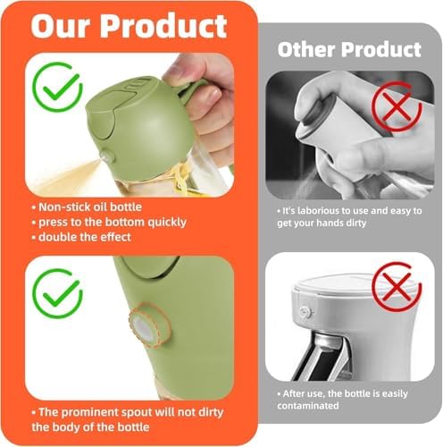 Continuous Spray Bottle 300ml – Fine Mist Plastic Mister for Plants, Hair & Cleaning, Refillable Reusable Spray Bottle with Modern Ergonomic Design (Green) - Image 5
