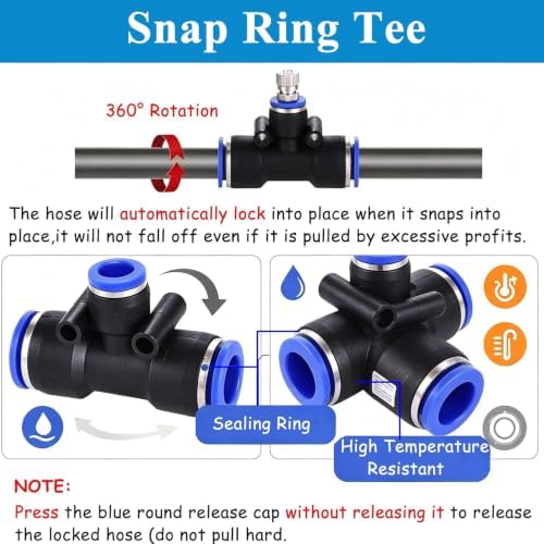 Outdoor Misting Cooling System Kit - 360° Adjustable Nozzle, Filter Included, PE Hose for Garden Irrigation, Perfect for Patios, Greenhouses, Lawns & Plants - Image 4