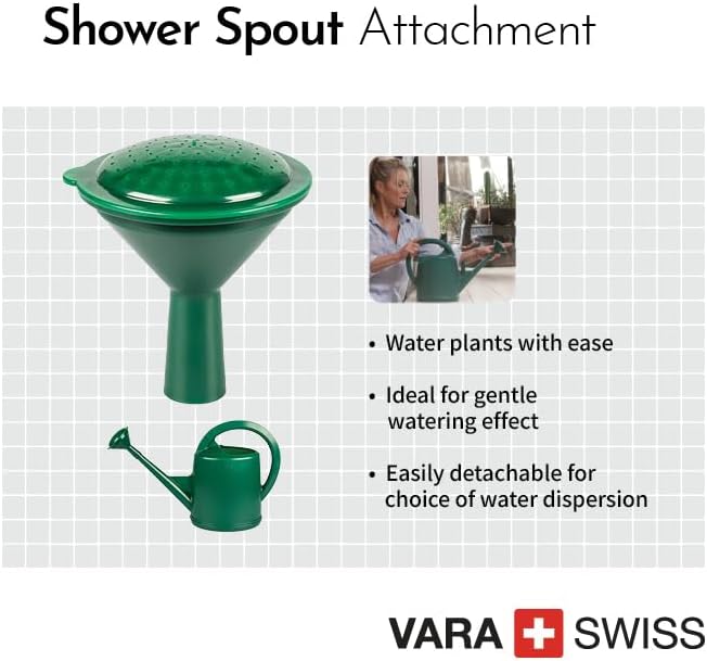 Consolidated Plastics Durable Swiss Watering Can with UV Protection, Ergonomic Handle for Indoor/Outdoor Gardening, Made in Switzerland (4 Liter, Green) - Image 6