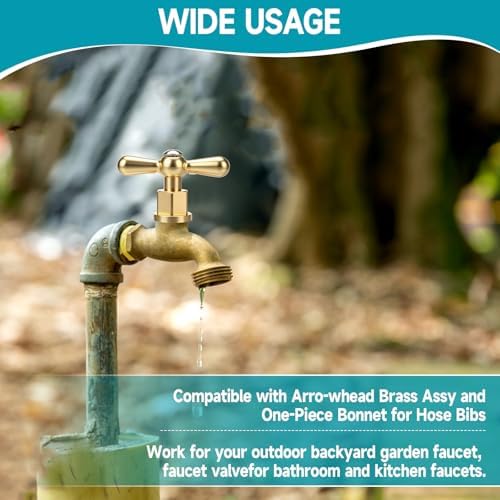 3 Pcs PK1100 Brass Globe Valve Faucet Stem and Bonnet Replacement Kit Compatible with Arrowhead Hose Bibs, Boiler Drains & Sill Faucets - Image 6