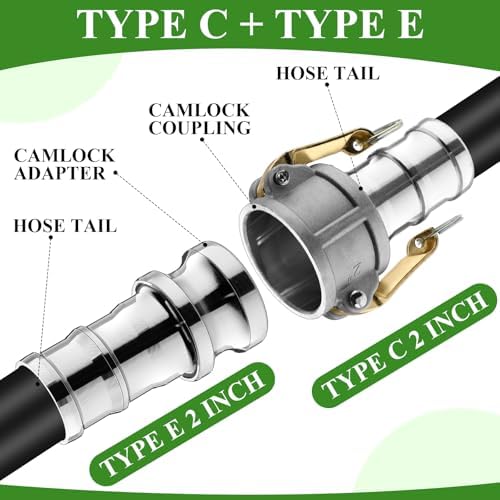 4 Set 2 Inch Camlock Fittings Type C&E - Image 4