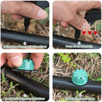 DIY Drip Irrigation Kit with Vortex Emitters - Garden Watering System for Raised Beds, Greenhouse & Containers, Adjustable Misting Nozzles, 1/2 inch 65.6 FT Hose (Irrigation D2) - Image 6