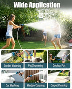 2 Pack Garden Hose Nozzle, Heavy Duty Metal Sprayer with Adjustable Spray Patterns, Easy Water Flow Control & Leak Proof Design - Image 7