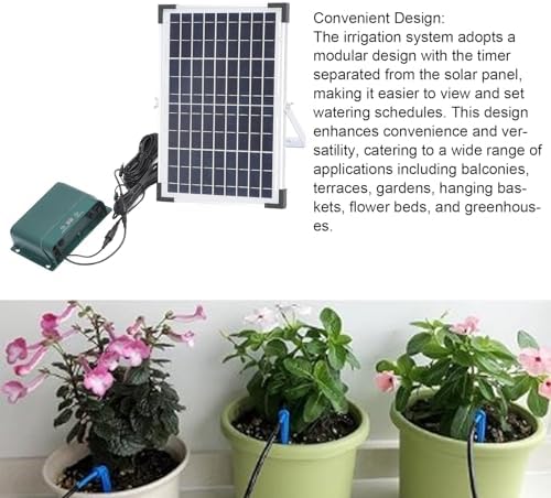 Solar Irrigation System 18V 10W Solar Panel Customizable Watering Schedule Water Level Sensor DIY Kit for Garden Balcony Greenhouse - Image 2