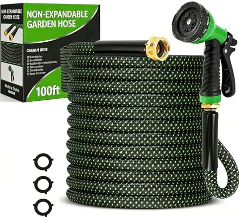 Garden Hose 100ft, Non-Expanding Flexible Hose, Lightweight by AdvinskiGardenhose