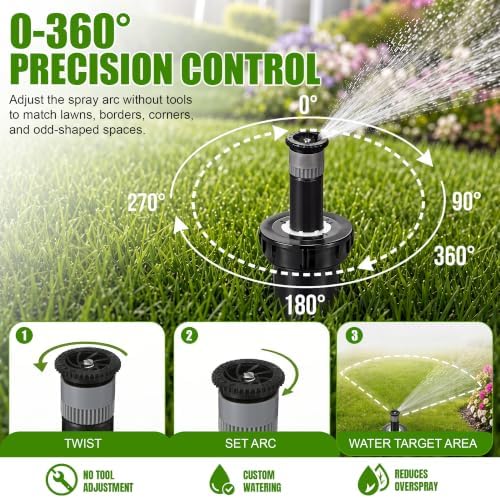 8 Pack Sprinkler Head Replacement, Compatible with Rain Bird 1800 - Image 5