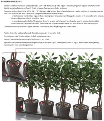 One Stop Outdoor - 180 PCS Premium Heavy Duty Drip Irrigation Watering Ring, Halo Circle, 5" Diameter, Clog-resistant, Fits 1/8" Tubing, Ideal for Greenhouse & Commercial Grower Applications - Image 5