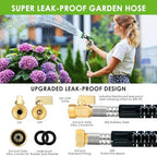 Stainless Steel Garden Hose 25 ft - 304 Stainless Steel Kink-Free Metal Water Hose with Shut-Off Valve & Hose Straps, Heavy Duty, Rust/Puncture Proof for Yard, Lawn and Car Washing, 25 Feet - Image 4
