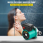VEVOR Hot Water Recirculating Pump, 93W 110V Water Circulator Circulating Pump, with 3/4″ G Thread, Compatible with 1/2″ NPT, Stainless Steel Head, 3 Speed Control for Electric Heater System - Image 2