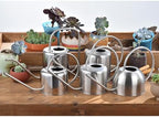 Watering Can 1.3L Stainless Steel Retro Long Spout Plant Watering - Image 4