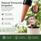 Large Plant Watering Ball 17.6 oz- Top-Fill-Self Water Planter Indoor/Outdoor Plastic Slow-Release Water Ball Terracotta for Plants (4, Pink) - Image 7
