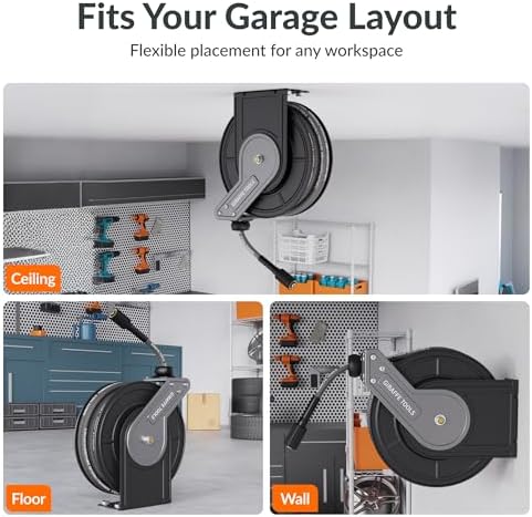 Giraffe Tools Pressure Washer Hose Reel with 60ft Pressure Hose, 4000PSI - Image 5