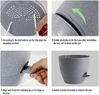 UOUZ Large Self Watering Pots, 12/10/9 Plastic Planters with High Drainage Holes and Deep Reservoir for Indoor Outdoor Garden Plants and Flowers, Grey Speckles - Image 4