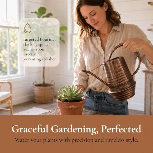 Long Spout Watering Can Rust-Resistant Garden Tool Ergonomic Handle Sprinkling Pot for Home, Color to 3 - Image 2
