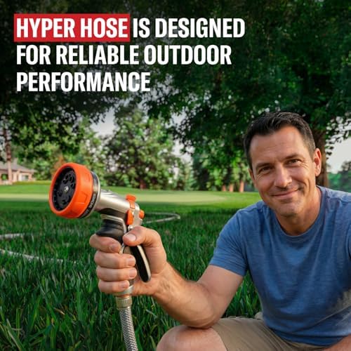 Heavy-Duty Metal Garden Hose Nozzle Sprayer- 316 Stainless Steel - High-Pressure 120 PSI - Multi-Function Spray with Ergonomic Handle - 10 Way - Image 5