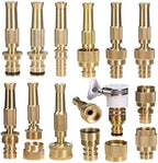 2 pcs Adjustable Brass Nozzle 1/2 3/4 Garden Hose Copper Adapter Quick Water Connector(C) by Unknown