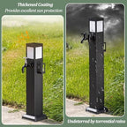 Solar Light Garden Water Column, Stainless Steel Hose Stand with Double Faucets, Outdoor Vertical Antifreeze Garden Watering Post, Outdoor Water Dispenser(16 * 60cm) - Image 5