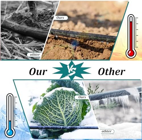 Frienda 1640 Feet 1/4 Inch Drip Irrigation Tubing Irrigation Hose Irrigation Drip Line Watering Drip Automatic Irrigation Equipment Set for Garden Irrigation System Flower Patio Lawn - Image 6