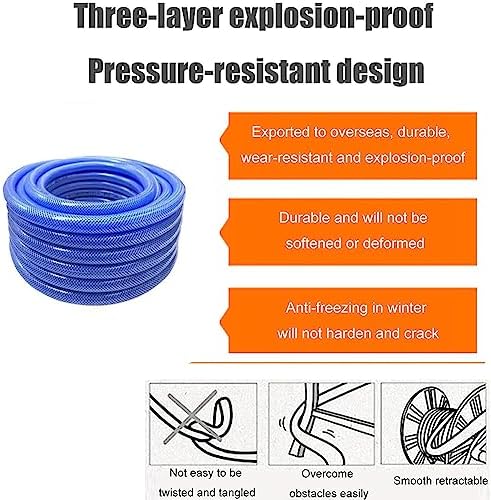 Portable/Wall Hose Reel Set, Outdoor Hose Holder Storage, Heavy Duty Garden Hose Reel with Flexible 2/1" PVC Rubber Hose, Home Hose Storage Solution,20m (10m) - Image 6