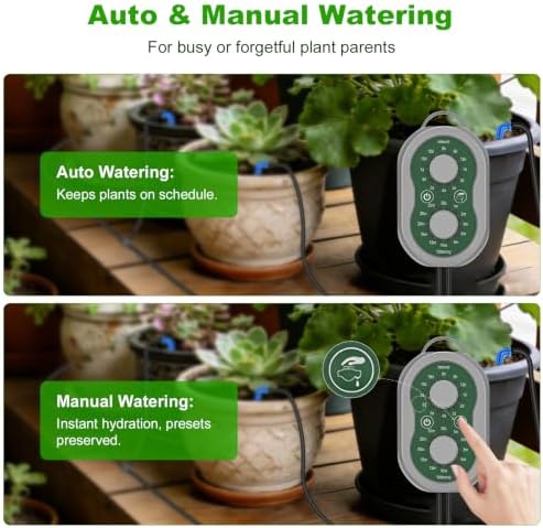 50FT Automatic Plant Watering System with Timer, Rechargeable Drip Kit - Image 5