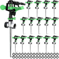 Sprinklers for Yard Garden Sprinkler 360 Degree Automatic Rotating Lawn Sprinkler with Water Stop Ring Adjustable Rotating Pulsating Sprinklers for Yard Ground Grass Irrigation System (16 Pack) by CHENGU