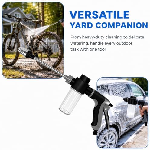 Hose Hawk Pro Pressure Washer,Multi-Function Pressure Sprayer For 1/2" Garden Hose,Leak-Proof Pressure Washer Gun with Foam Pitcher,3 Spray Modes Pressure Washer Wand For Car Washing,Patio,Driveway - Image 5