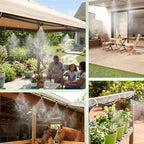 Gugxiom 75FT/23M Misters for Outside Patio, with 23 Mist Nozzles+3/4" Brass Adapter, Outdoor Misters for Patio Cooling, for Garden Patio Backyard Greenhouse Horse Corral (23 Meters (75 ft)) - Image 7