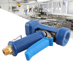 Hose Nozzle, Copper Spray Head with On Off Handle for Cleaning Kitchen Garage Floors Driveway Cement Road, G1/2" Thread Watering Plants (C blue gusset spray gun (4 points outer teeth) - Image 3