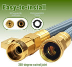 Garden Hose 50 FT, Flexible Water Hose, Ultra Lightweight Non-Expanding Hose with 10‑Function Spray Nozzle, Leak‑Proof & High‑Pressure Resistant for Lawn, Garden, and Auto Cleaning (50 FT) - Image 6