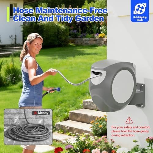 SPECILITE Retractable Garden Water Hose Reel 100 FT, 304 Stainless Steel - Image 5