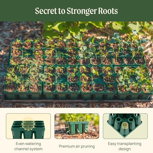 Vego garden 8Packs Standard Seedling Trays with Seedling Tray Lids and 10" x 20" Bottom Watering Trays Plus Seedling Humidily Dome Germination Bundle - Image 6