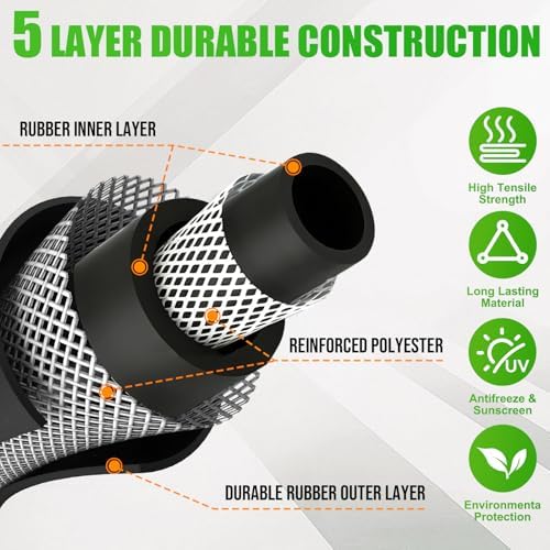 Heavy Duty Garden Hose 50FT x 5/8", 300psi Working, 1100psi Burst - Image 3