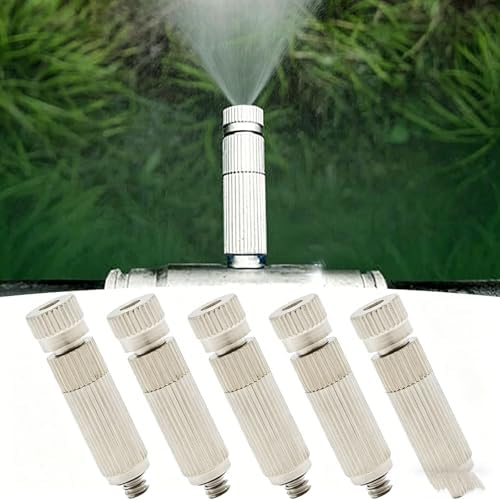 50pcs High Pressure Misting Nozzles Brass Mister Nozzle for Outdoor Cooling Systems Garden Plant Watering Devices Spray Mister 3 sections Aperture0.2mm - Image 7