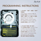 T104 24-Hour Heavy-Duty Mechanical Timer,40A DPST,208-240V Commercial Timer - Image 6