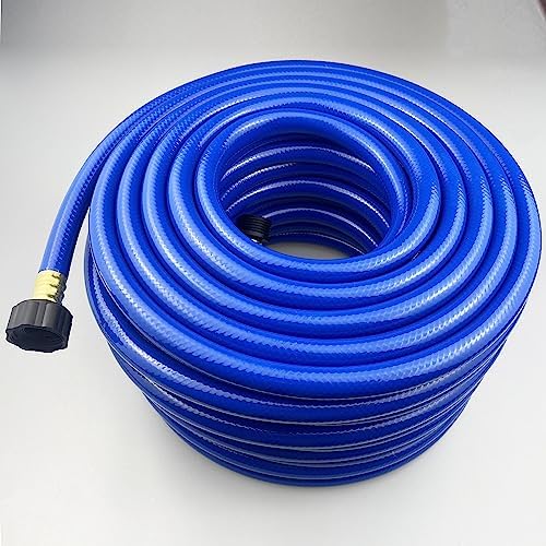 Darnassus PVC Garden Hose 1/2 Inch, 100 FT Flexible Water Hose Blue with Male and Female Plastic Fittings - No Leaking and Lightweight for Household Outdoors Lawns Patio - Image 2