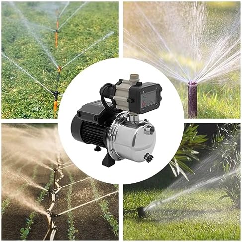 Well Pump, 1.5 HP 115V Water Transfer, Sprinkler Booster Jet Pumps with Automatic Controller for Garden Lawn Irrigation System - Image 3