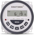 TM619 Timer Switch Digital LCD Power Timer Switch Weekly Programmable Thinner Model 16A 1NO+1NC (TM619-3 24V) by SINOTIMER