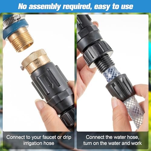 2 PC 25PSI Drip Irrigation Faucet Adapter Kit 1/2" Tubing to 3/4" Faucet - Image 6