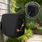 Retractable Hose Reel Cover for Reelcraft RS7600 OHP, 600D Oxford Outdoor Cover, with Side Opening and Drawstring Hem for Wall Mounted Garden Hose Reels,Grey - Image 3