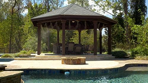 Pre- Assembled Misting System - Cools temperatures by up to 30 Degrees - Brass/Stainless Steel Misting Nozzles - for Patio, Pool and Play Areas (84 FT - 24 Nozzles) - Image 3