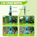 Drip Irrigation System 98ft, Fast Connect Automatic Irrigation Kit with 12mm, 6mm Blank Distribution Tubing and Accessories, DIY Garden Watering Equipment for Garden, Greenhouse, Flower Bed, Patio - Image 4