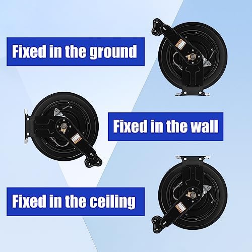 FIXFANS Pressure Washer Hose Reel 50FT X 3/8", Retractable - Image 6