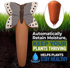 Butterfly Self Watering Spikes 4 Pack Terracotta Plant Stakes - Image 7