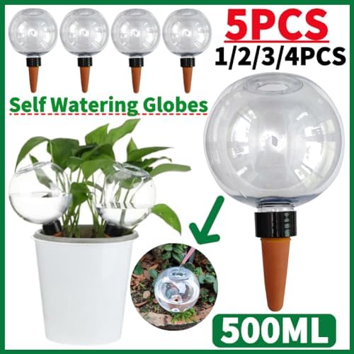 1-5Pcs Automatic Plant Watering Bulbs 500ML Self Watering Globes Planter Insert Effortless Drip Irrigation System(8PCS A) - Image 2