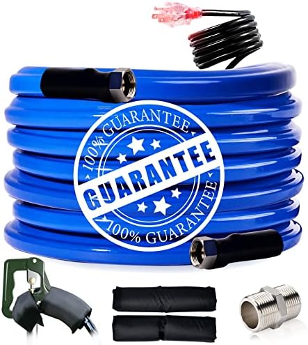75FT Heated Water Hose for RV,-45 ℉ Anti-freezing Heated Garden Hose，Electrically Heated Hose of Rv Accessories，Rv Freshwater Hoses with Fittings by REHOSEUP