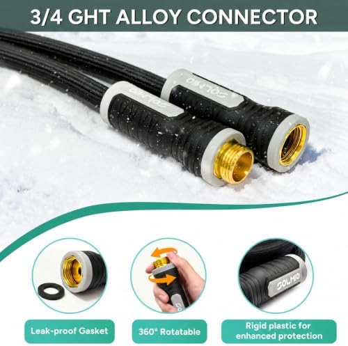 Lightweight Garden Hose, 50ft Non Expandable Water Hose with Nozzle - Image 5