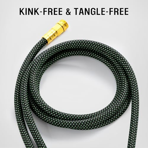 HBlife 50ft Garden Hose, Non Expandable Garden Hose with 10 Function Sprayer Nozzle, Flexible Lightweight Water Hose for Yard, Lawn, Car Wash and Outdoor - Image 5