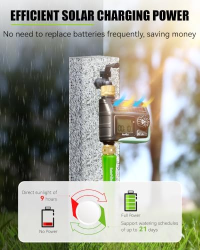 RAINPOINT Solar Sprinkler Timer, Hose Timers for Watering, Water Timer - Image 2